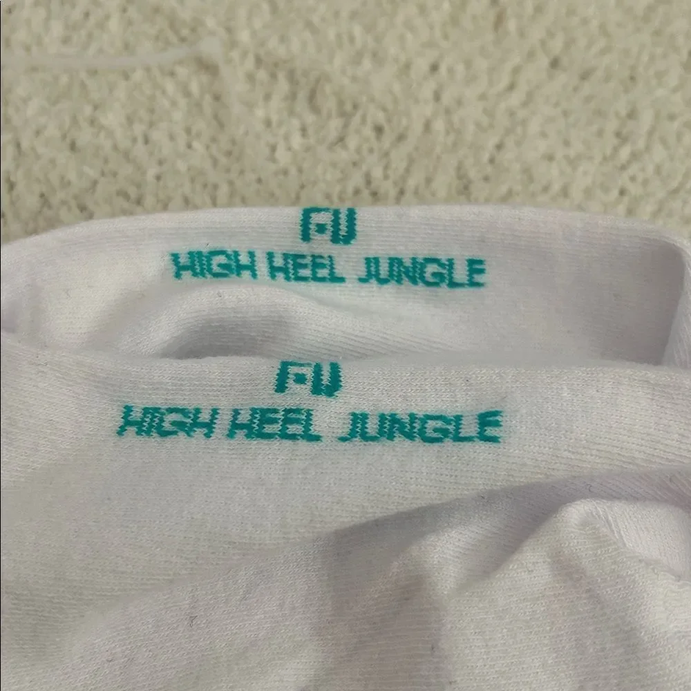 High Heel Jungle by Kathryn Eisman Heavily Meditated Cotton Socks, NWOT, open